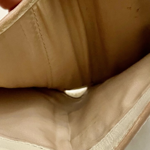 Coach Brown Mono Canvas-Beige- BrownLeather Trifold Compact Wallet with Dust Bag - Picture 10 of 12
